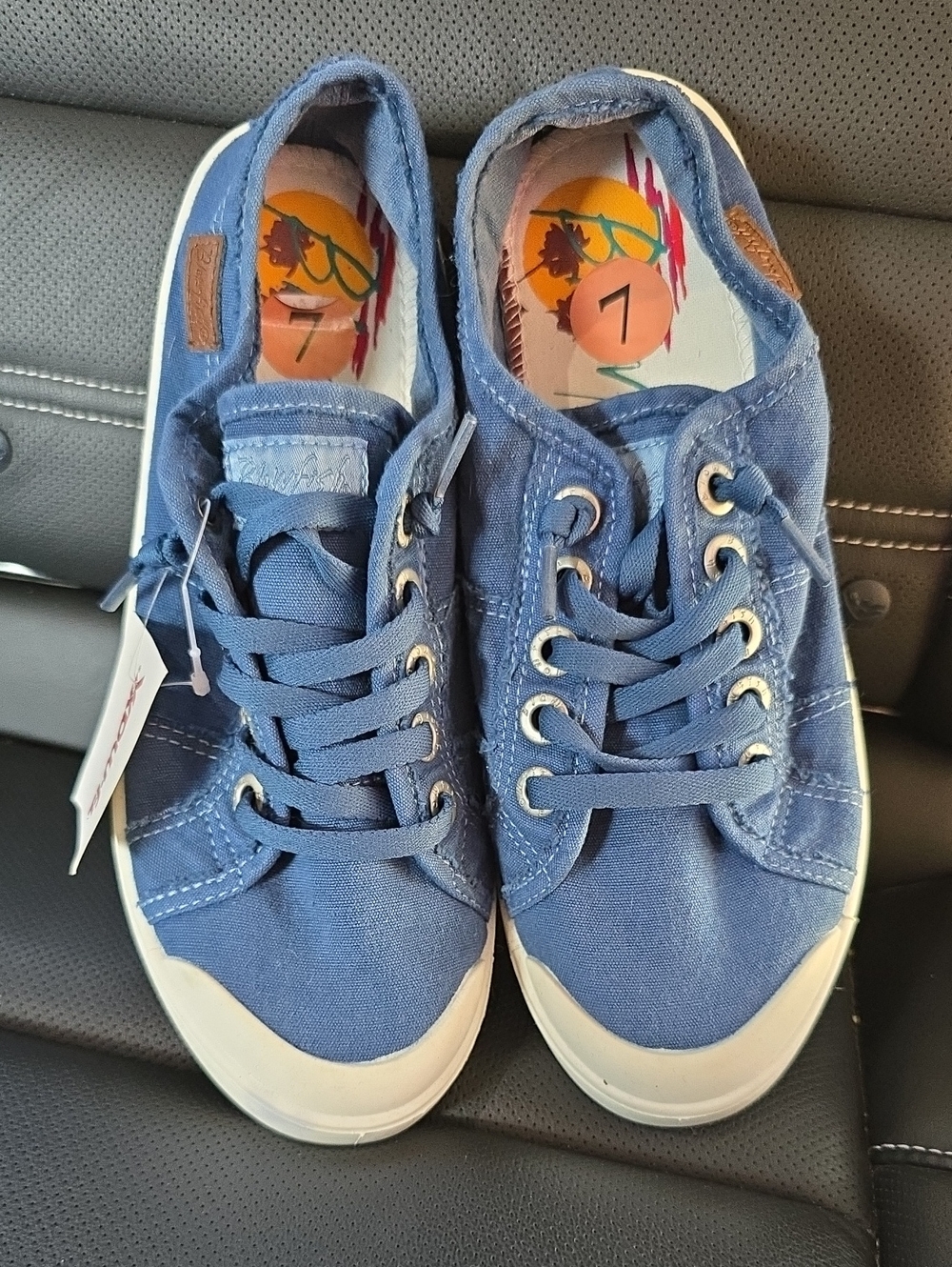 Casual Blue Canvas Women's Sneakers - Comfortable Everyday Style